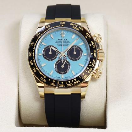 Rolex Cosmograph Daytona 126518LN Turquoise Tiffany Dial Yellow Gold Oysterflex